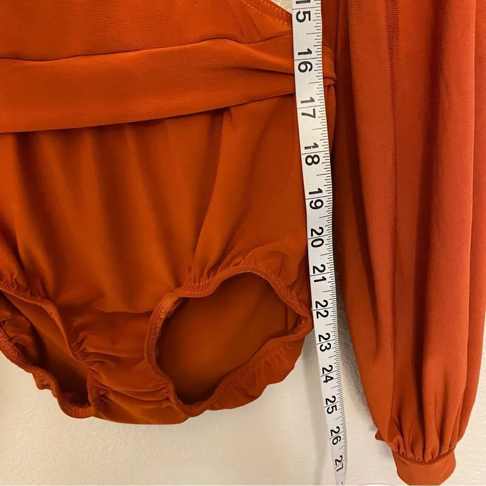 Kelle dance costume jazz contemporary Orange copper jersey stretch poet MA